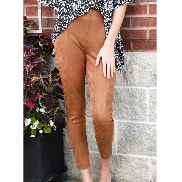 Gilli Faux Suede Leather Leggings Pants - Picture 9 of 10